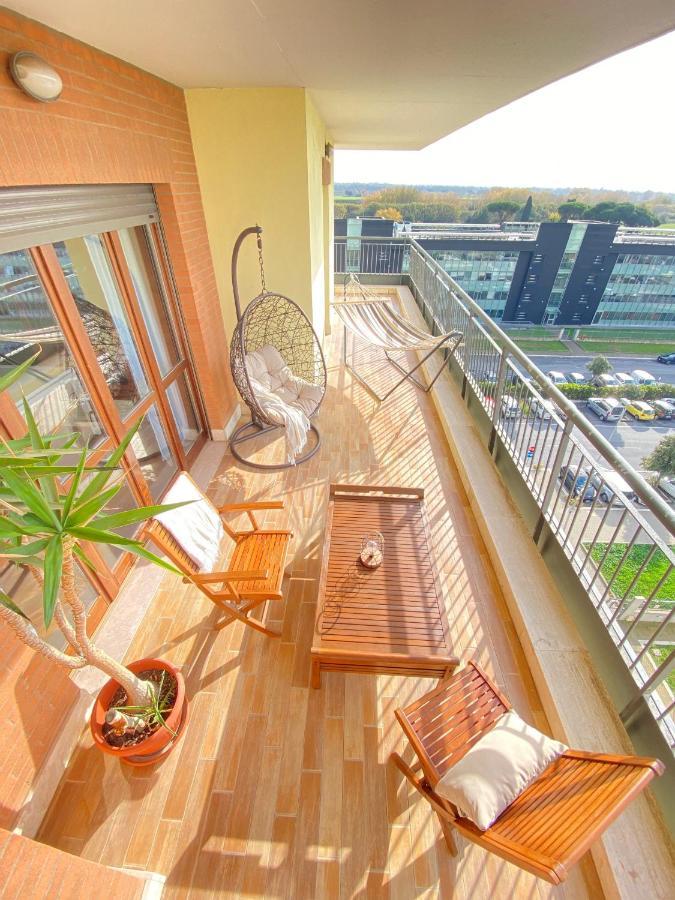 Golden Hour Apartment - Panoramic Terrace Fiumicino Exteriör bild